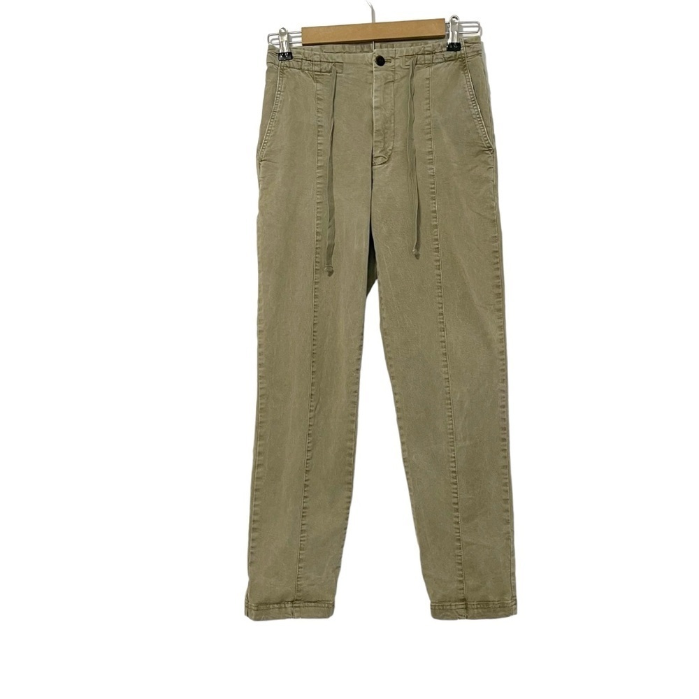 Alex‎ Mill Sage Green Drawstring Front Hem Trousers Size 4 Preppy Neutral